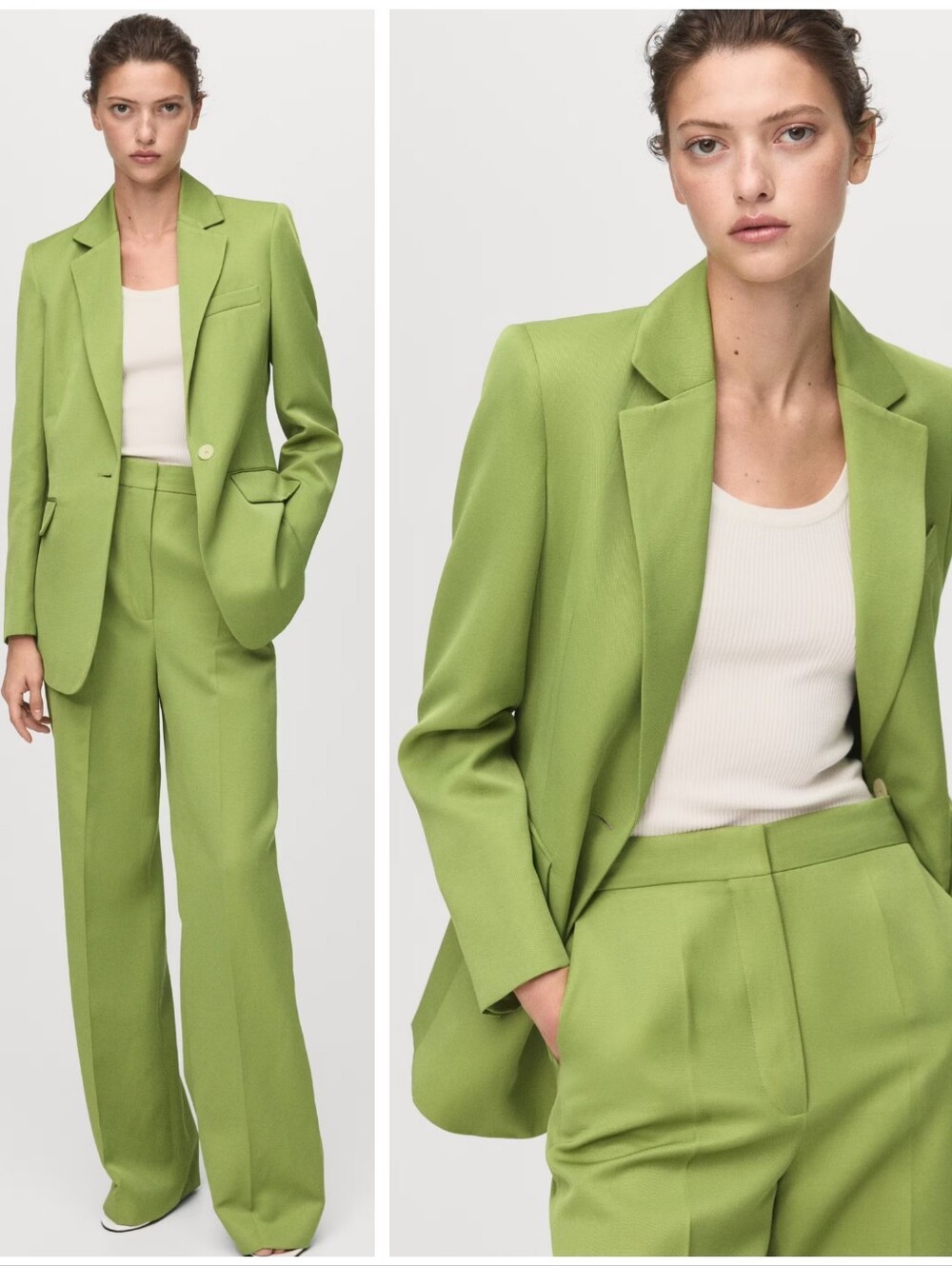 MANGO Linen Blend Suit